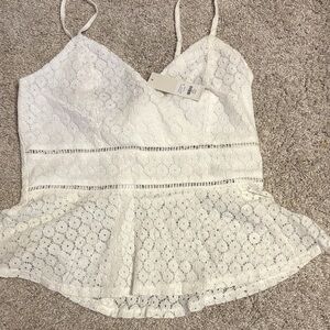 Miami White Lace Camisole Top